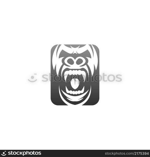 Gorilla logo design vector icon template illustration