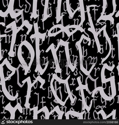 Gothic alphabet pattern seamless, calligraphy, lettering. European Medieval latin letters. Vector background for wrapping paper, packaging, textile. Gothic alphabet pattern seamless, calligraphy, lettering. European Medieval latin letters. Vector background