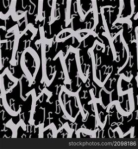 Gothic alphabet pattern seamless, calligraphy, lettering. European Medieval latin letters. Vector background for wrapping paper, packaging, textile. Gothic alphabet pattern seamless, calligraphy, lettering. European Medieval latin letters. Vector background