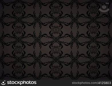 Gothic seamless background wallpaper in balck and grey with floral theme