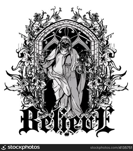 gothic t-shirt design vector illustration