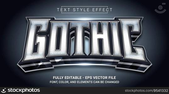 Gothic Text Style Effect. Editable Graphic Text Template.