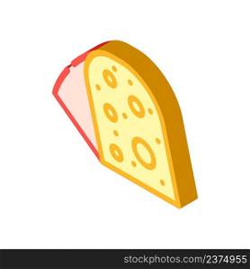 gouda cheese isometric icon vector. gouda cheese sign. isolated symbol illustration. gouda cheese isometric icon vector illustration