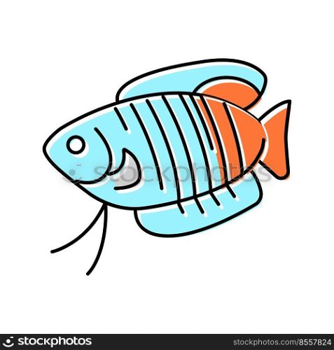 gourami fish color icon vector. gourami fish sign. isolated symbol illustration. gourami fish color icon vector illustration