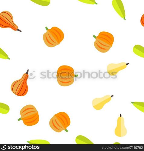 Gourd Autumn Season Harvest Vector Seamless Pattern Flat Illustration. Gourd Autumn Season Harvest Vector Seamless Pattern