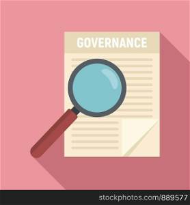 Governance paper icon. Flat illustration of governance paper vector icon for web design. Governance paper icon, flat style
