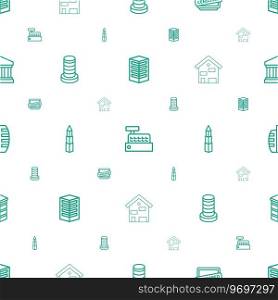 Government icons pattern seamless white background