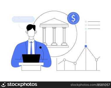 Government spending abstract concept vector illustration. Spending country budget, government expenditures list, public sector consumption, gross domestic product, tax sources abstract metaphor.. Government spending abstract concept vector illustration.
