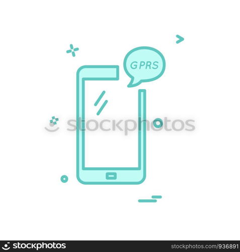 GPRS Phone icon design vector