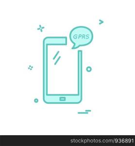 GPRS Phone icon design vector