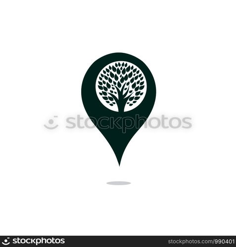 GPS garden vector logo design. GPS icon. Navigation vector logo. Navigation vector icon.