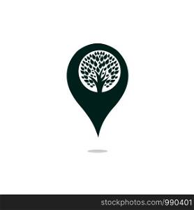 GPS garden vector logo design. GPS icon. Navigation vector logo. Navigation vector icon.