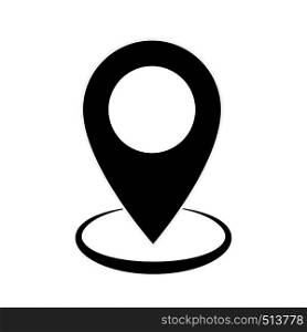 GPS icon on white background. map pointer sign. location pin symbol. map pin icon for your web site design, logo, app, UI.