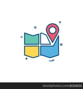 gps location map travel direction icon vector design