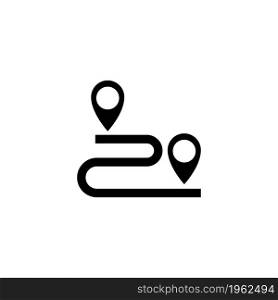 GPS Location vector icon. Simple flat symbol on white background. GPS location icon
