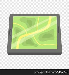GPS map icon. Cartoon illustration of GPS map vector icon for web design. GPS map icon, cartoon style