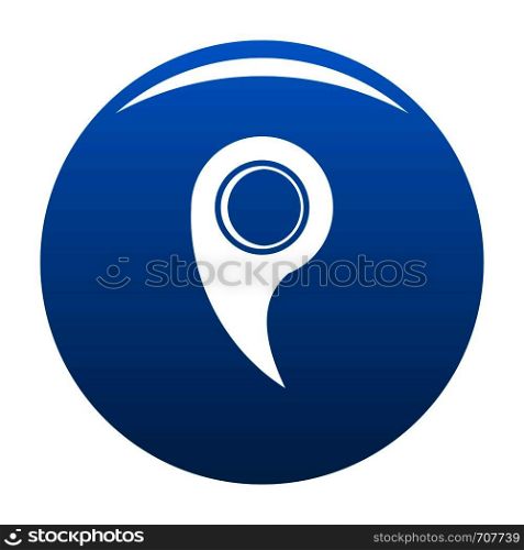 Gps mark icon vector blue circle isolated on white background . Gps mark icon blue vector