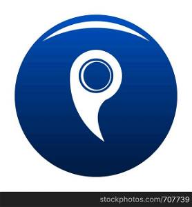 Gps mark icon vector blue circle isolated on white background . Gps mark icon blue vector