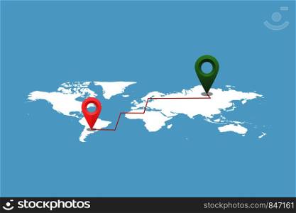 Gps navigation around the world. Location on the map. Eps10. Gps navigation around the world. Location on the map