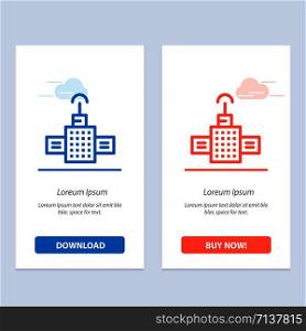 Gps, Navigation, Satellite Blue and Red Download and Buy Now web Widget Card Template