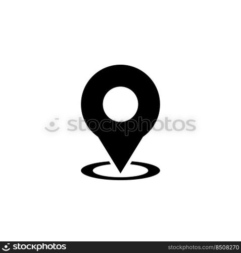 GPS pointer icon vector flat design. Map location pin pointer icon vector. GPS location symbol with with pin pointer     for graphic design, logo, web site, social media