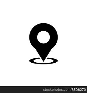 GPS pointer icon vector flat design. Map location pin pointer icon vector. GPS location symbol with with pin pointer     for graphic design, logo, web site, social media