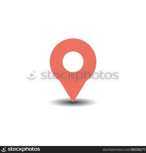 GPS pointer icon vector flat design. Map location pin pointer icon vector. GPS location symbol with with pin pointer     for graphic design, logo, web site, social media