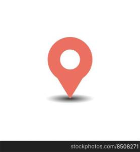 GPS pointer icon vector flat design. Map location pin pointer icon vector. GPS location symbol with with pin pointer     for graphic design, logo, web site, social media
