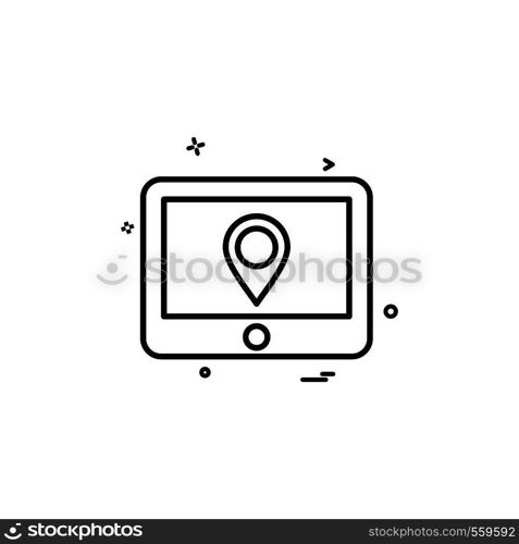 gps tab location map travel direction icon vector design