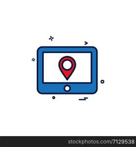 gps tab location map travel direction icon vector design