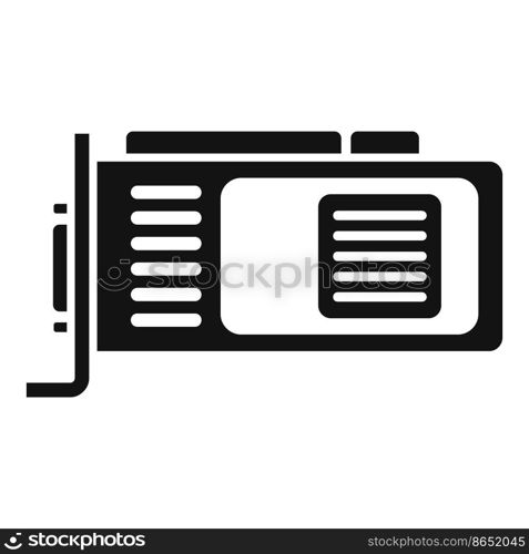 Gpu display icon simple vector. Computer video. Cpu chip. Gpu display icon simple vector. Computer video