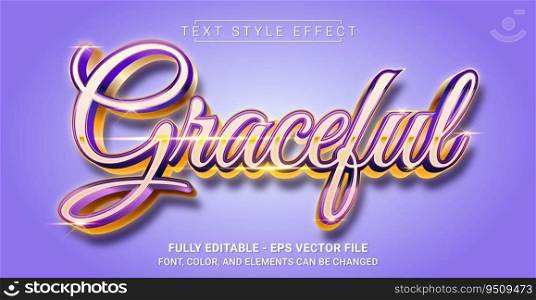 Graceful Text Style Effect. Editable Graphic Text Template.