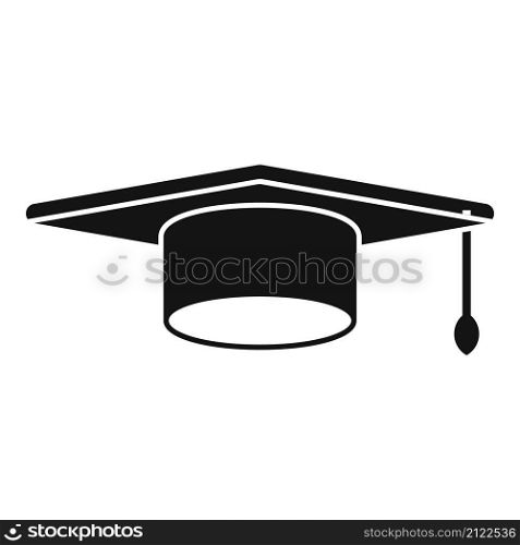 Grad school hat icon simple vector. College diploma. Student graduate. Grad school hat icon simple vector. College diploma