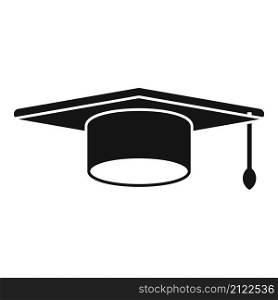 Grad school hat icon simple vector. College diploma. Student graduate. Grad school hat icon simple vector. College diploma