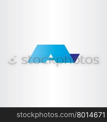 gradient blue a logo a letter sign icon vector emblem
