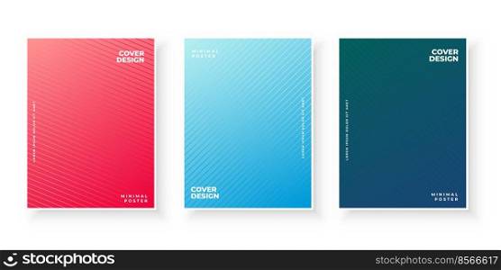 gradient cover collection with line pattern design
