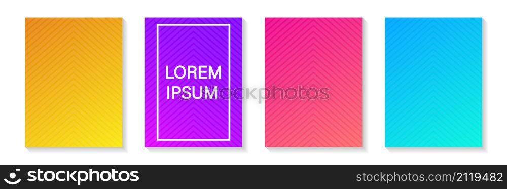 Gradient cover template with lines texture