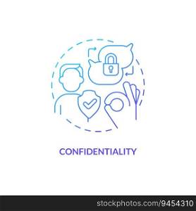 Gradient direct communication icon concept, isolated vector, lobbying government thin line illustration.. 2D gradient direct communication icon concept