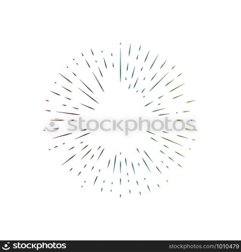 gradient firework lines on white background, vector illustration. gradient firework lines on white background, vector