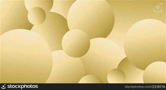 Gradient Gold color circle background vector