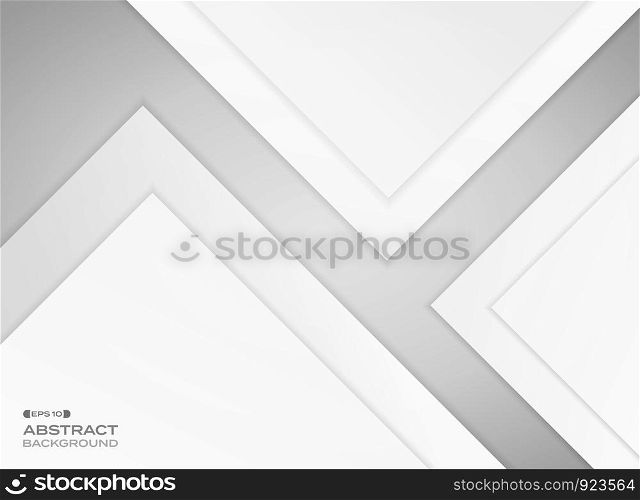 Gradient gray paper cut background with shadow, vector eps10