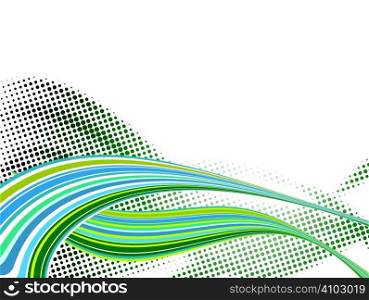 gradient halftone pattern ideal as a background with flowing lines placed on top