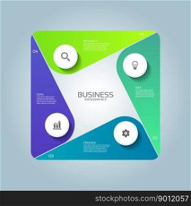 Gradient infographic business abstract background elements template