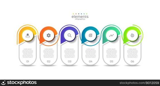 Gradient infographic business abstract background elements template