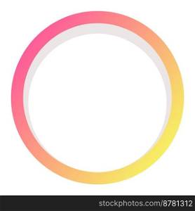 Gradient loop circle vector design element. Abstract customizable symbol for infographic with blank copy space. Editable shape for instructional graphics. Visual data presentation component. Gradient loop circle vector design element