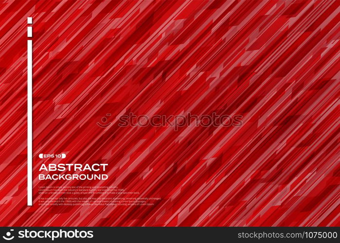 Gradient red futuristical strip line pattern background, vector eps10