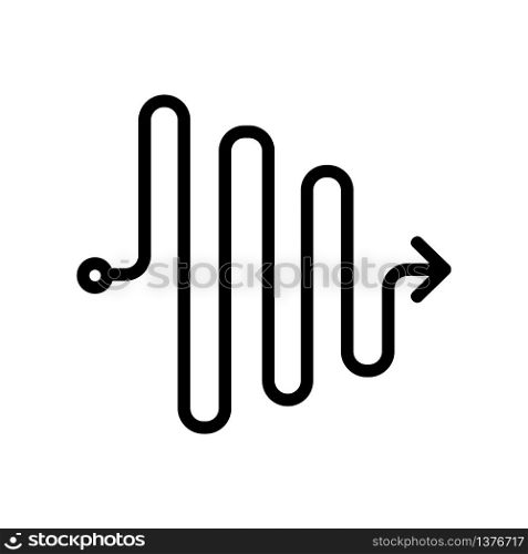 gradual reduction of chaos icon vector. gradual reduction of chaos sign. isolated contour symbol illustration. gradual reduction of chaos icon vector outline illustration