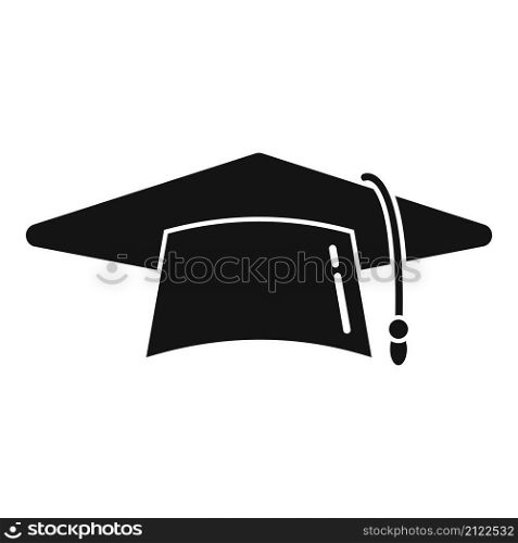 Graduate cap icon simple vector. Diploma hat. University student. Graduate cap icon simple vector. Diploma hat