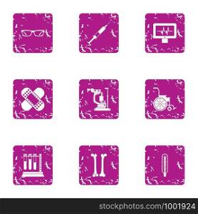 Graduate degree icons set. Grunge set of 9 graduate degree vector icons for web isolated on white background. Graduate degree icons set, grunge style