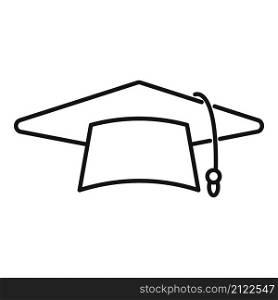Graduate hat icon outline vector. School college. Academic cap. Graduate hat icon outline vector. School college